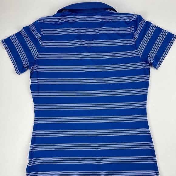 Nike Golf Tour Performance Polo Womens Small Blue Striped Griffen Gate Golf Club - Picture 5 of 8